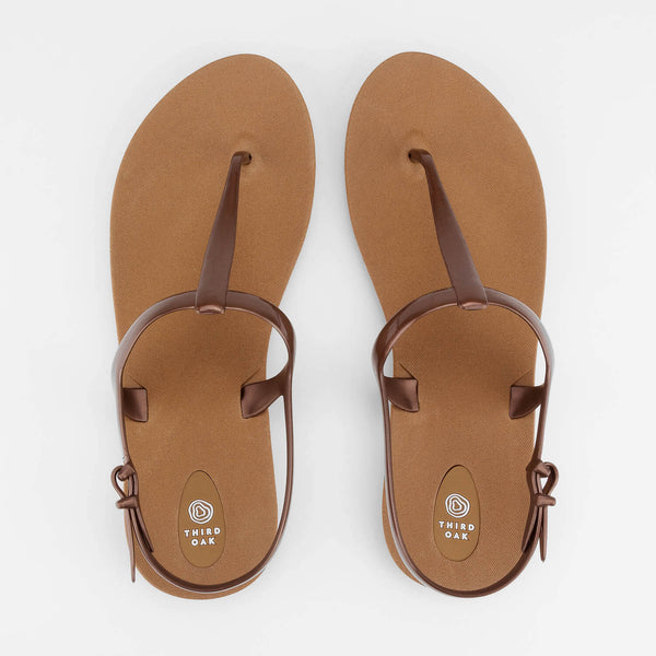 Journey Toffee Copper T-Strap Sandals