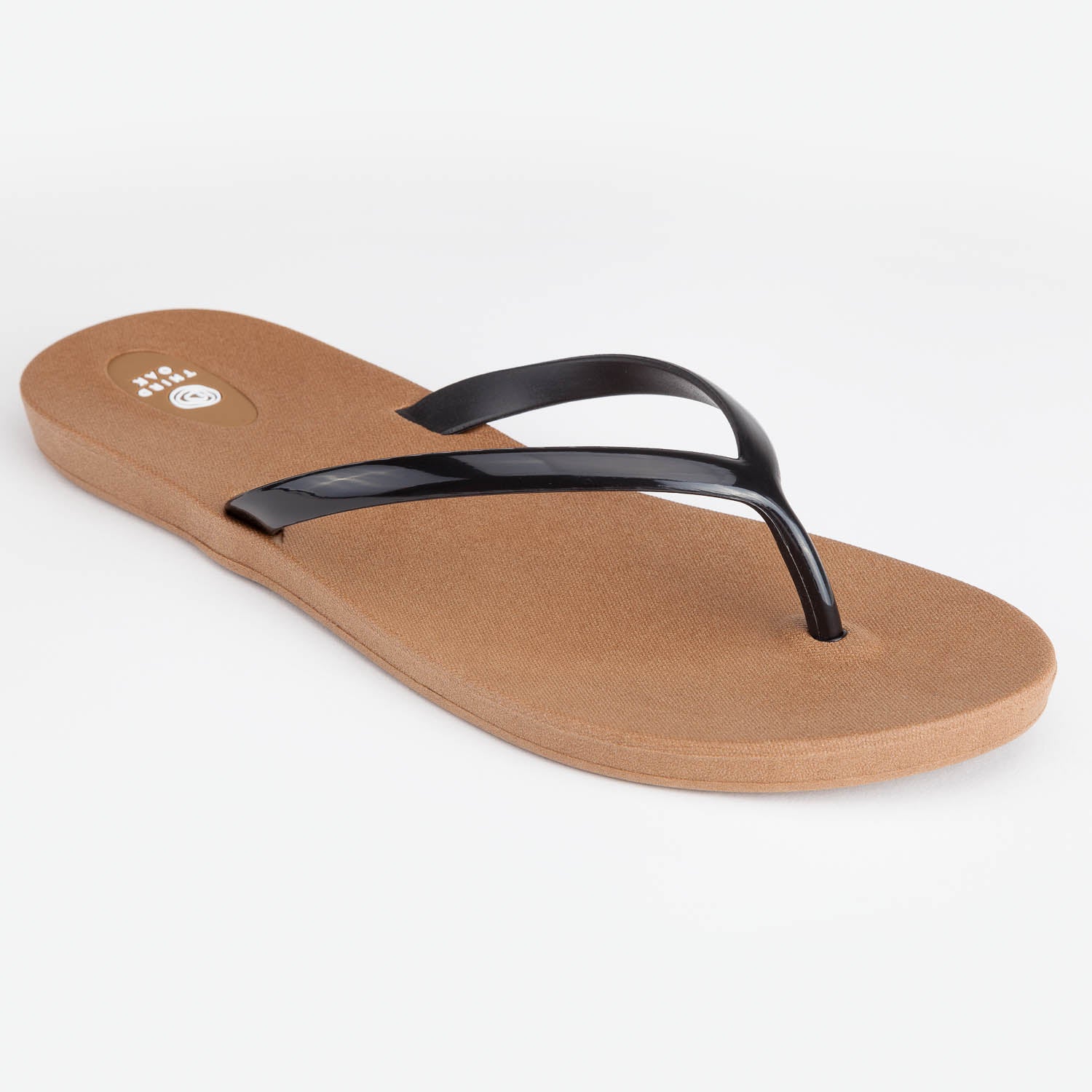Third Oak Shoes, Scout Toffee Black Recycled Flip Flops